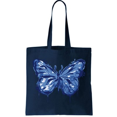 Butterfly Ink Dripping Tote Bag