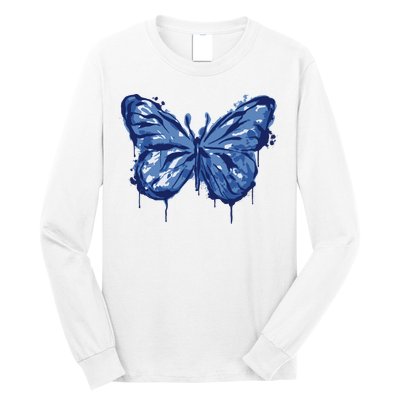 Butterfly Ink Dripping Long Sleeve Shirt