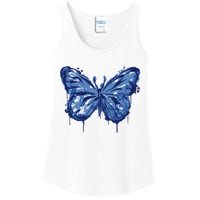 Butterfly Ink Dripping Ladies Essential Tank