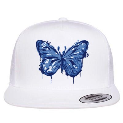 Butterfly Ink Dripping Flatbill Hat