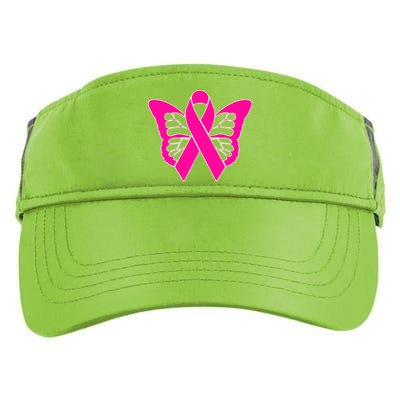 Butterfly Ribbon Breast Cancer Adult Drive Performance Visor