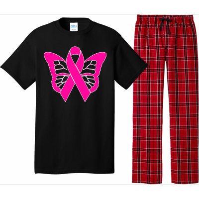 Butterfly Ribbon Breast Cancer Pajama Set