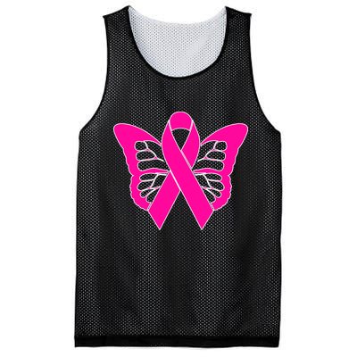 Butterfly Ribbon Breast Cancer Mesh Reversible Basketball Jersey Tank