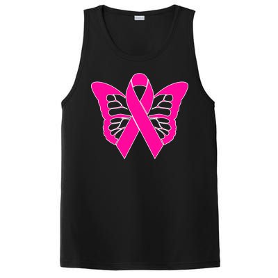 Butterfly Ribbon Breast Cancer PosiCharge Competitor Tank