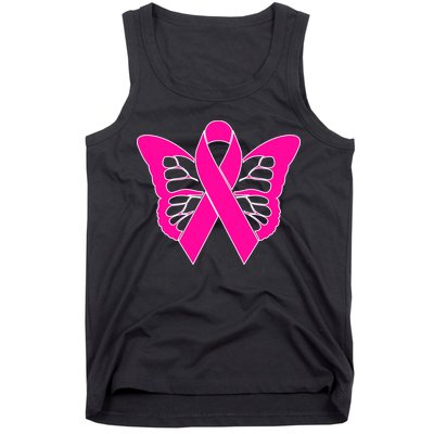 Butterfly Ribbon Breast Cancer Tank Top