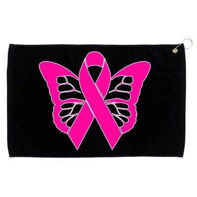 Butterfly Ribbon Breast Cancer Grommeted Golf Towel