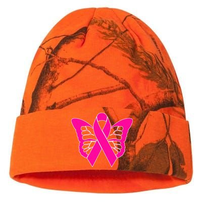 Butterfly Ribbon Breast Cancer Kati Licensed 12" Camo Beanie