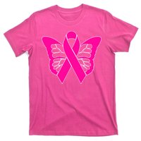 Butterfly Ribbon Breast Cancer T-Shirt