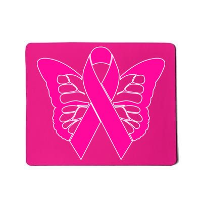 Butterfly Ribbon Breast Cancer Mousepad