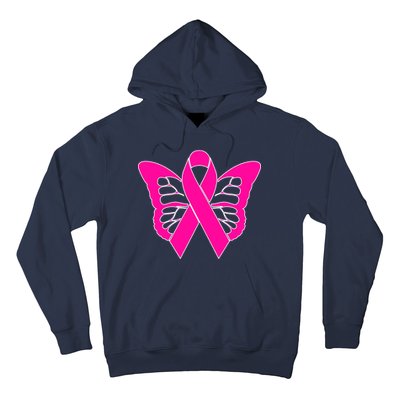 Butterfly Ribbon Breast Cancer Hoodie