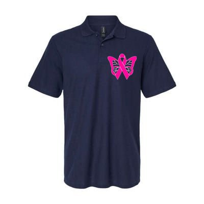 Butterfly Ribbon Breast Cancer Softstyle Adult Sport Polo