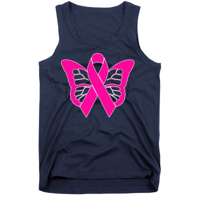 Butterfly Ribbon Breast Cancer Tank Top