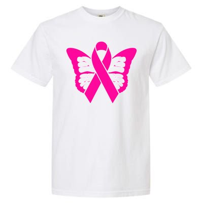 Butterfly Ribbon Breast Cancer Garment-Dyed Heavyweight T-Shirt