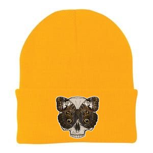 Butterfly Skull Moth Knit Cap Winter Beanie