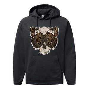 Butterfly Skull Moth Performance Fleece Hoodie