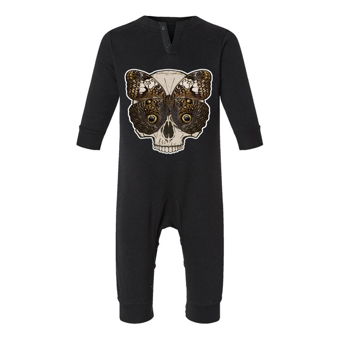 Butterfly Skull Moth Infant Fleece One Piece