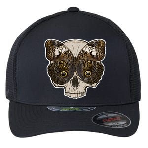 Butterfly Skull Moth Flexfit Unipanel Trucker Cap