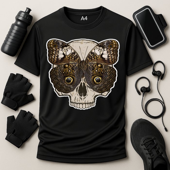Butterfly Skull Moth Performance Shirt