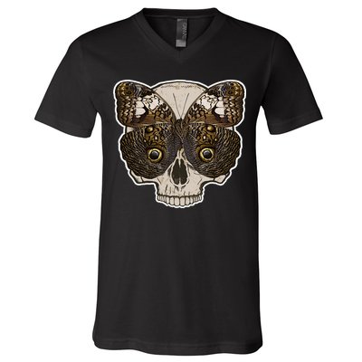 Butterfly Skull Moth V-Neck T-Shirt