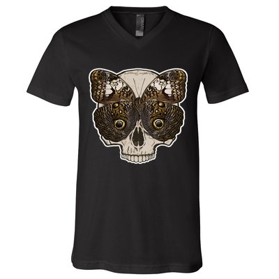 Butterfly Skull Moth V-Neck T-Shirt