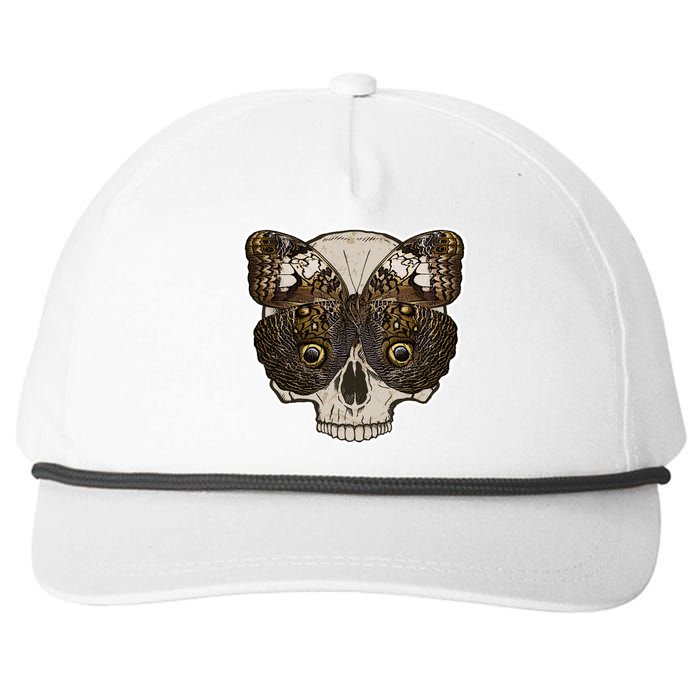 Butterfly Skull Moth Snapback Five-Panel Rope Hat