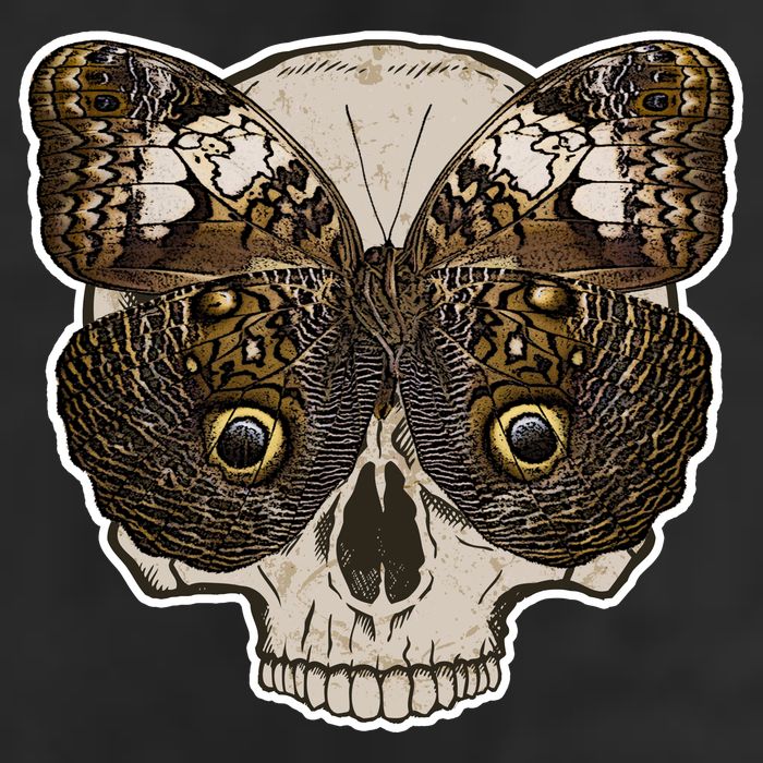 Butterfly Skull Moth Adult Drive Performance Visor