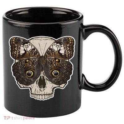 Butterfly Skull Moth 11oz C Handle Ceramic Mug