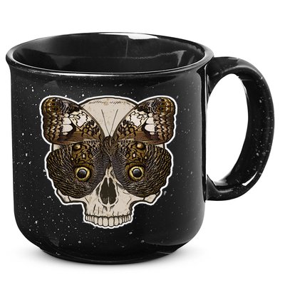 Butterfly Skull Moth 15oz Campfire Ceramic Mug