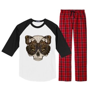 Butterfly Skull Moth Raglan Sleeve Pajama Set