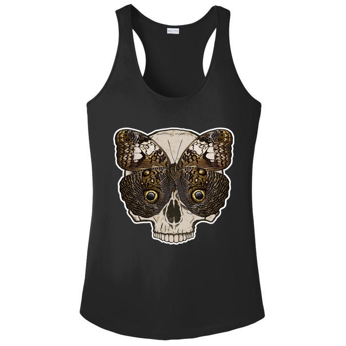 Butterfly Skull Moth Ladies PosiCharge Competitor Racerback Tank