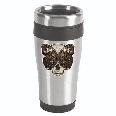 Butterfly Skull Moth 16oz Travel Tumbler