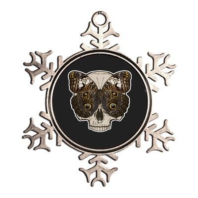 Butterfly Skull Moth Metallic Star Ornament