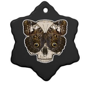 Butterfly Skull Moth Ceramic Star Ornament