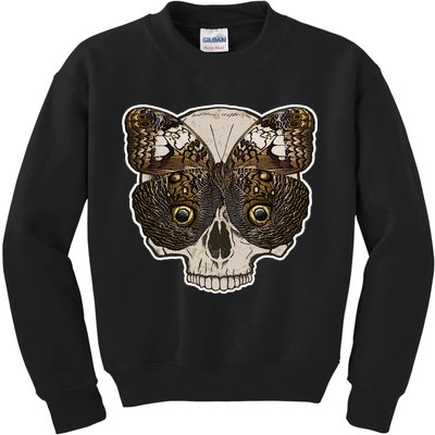 Butterfly Skull Moth Kids Sweatshirt