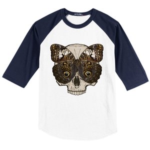 Butterfly Skull Moth Baseball Sleeve Shirt