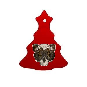 Butterfly Skull Moth Ceramic Tree Ornament