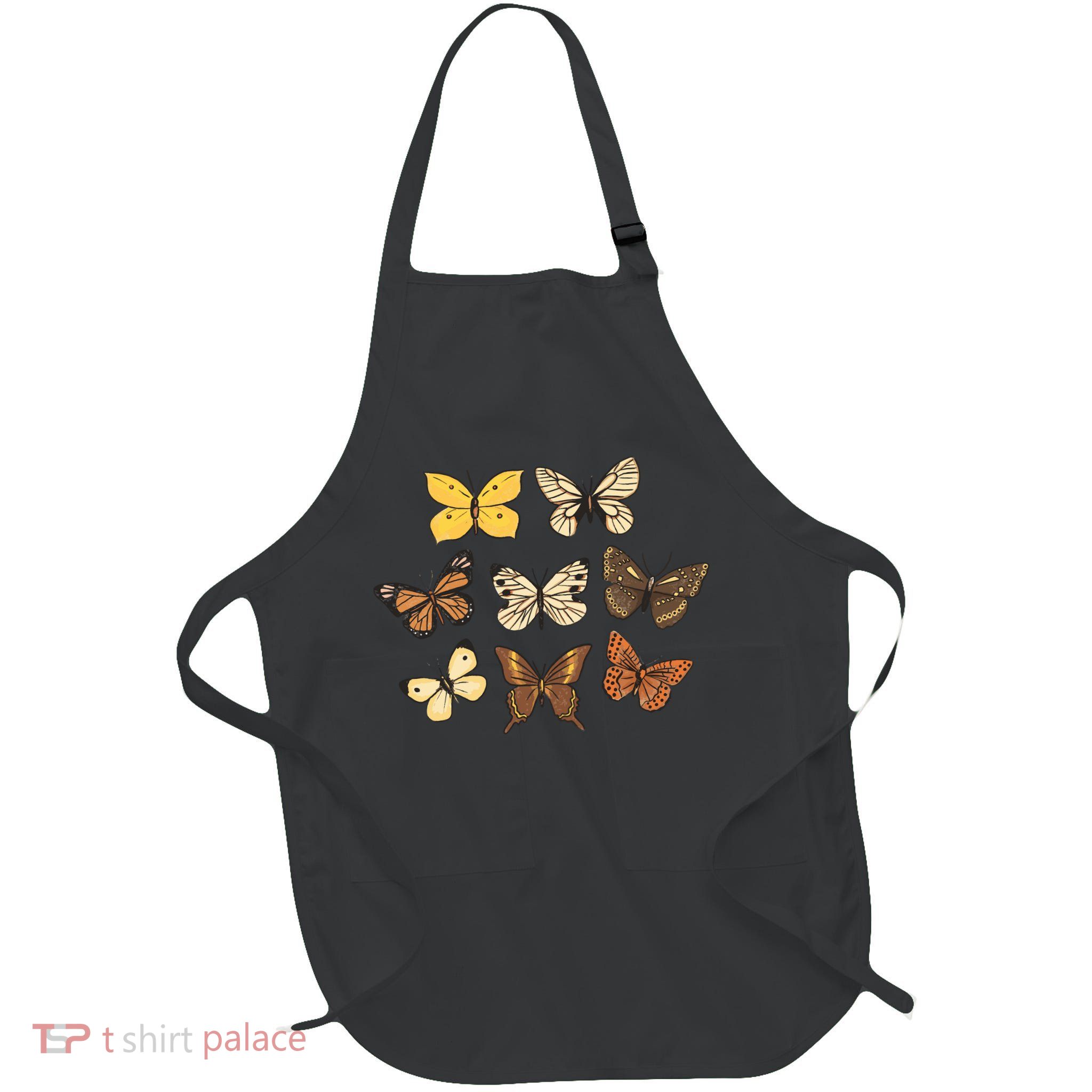 Butterfly Species Full-Length Apron With Pockets