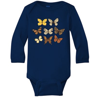 Butterfly Species Baby Long Sleeve Bodysuit