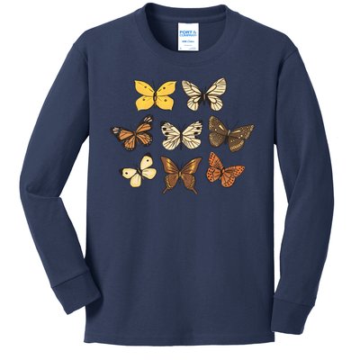 Butterfly Species Kids Long Sleeve Shirt