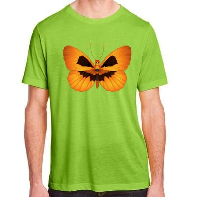 Butterfly With Face Halloween Pumpkin Adult ChromaSoft Performance T-Shirt