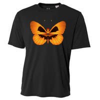 Butterfly With Face Halloween Pumpkin Cooling Performance Crew T-Shirt