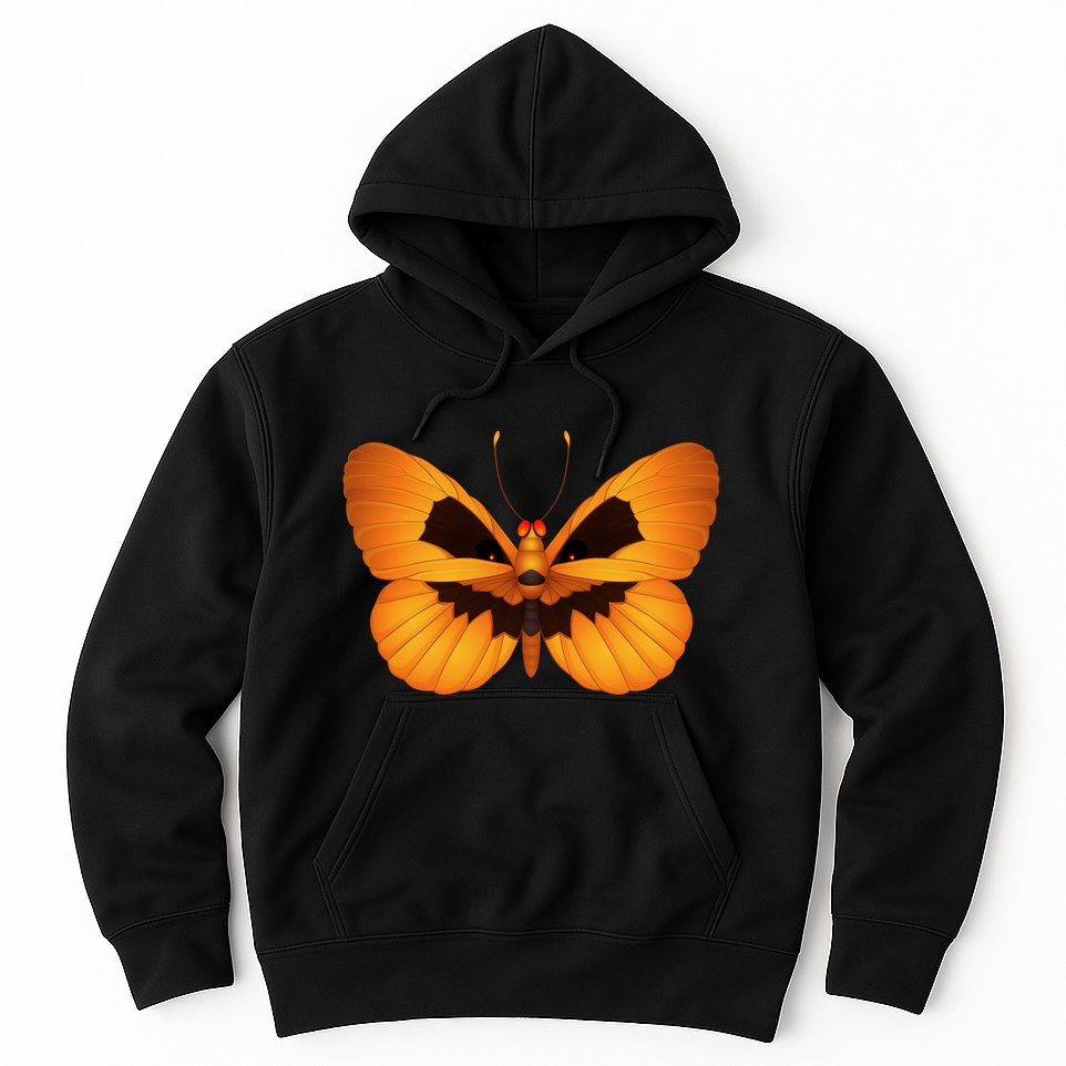 Butterfly With Face Halloween Pumpkin Hoodie