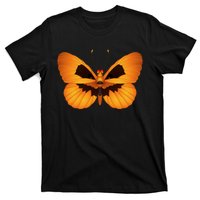 Butterfly With Face Halloween Pumpkin T-Shirt