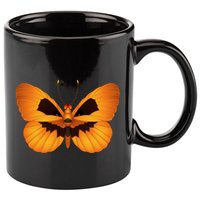 Butterfly With Face Halloween Pumpkin 11oz C Handle Ceramic Mug