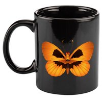 Butterfly With Face Halloween Pumpkin 11oz C Handle Ceramic Mug