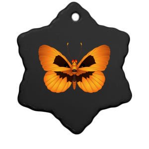 Butterfly With Face Halloween Pumpkin Ceramic Star Ornament