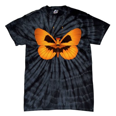 Butterfly With Face Halloween Pumpkin Tie-Dye T-Shirt