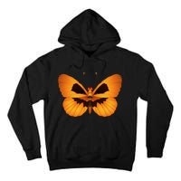 Butterfly With Face Halloween Pumpkin Tall Hoodie