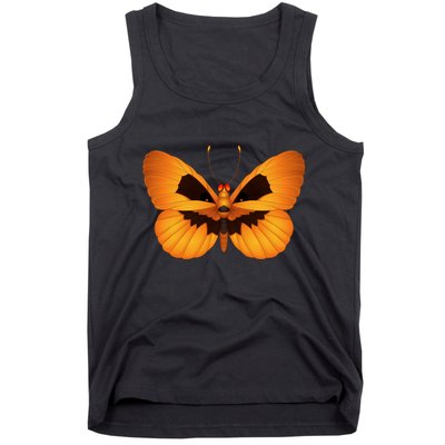 Butterfly With Face Halloween Pumpkin Tank Top
