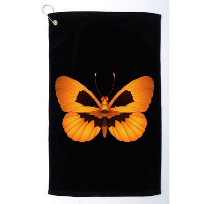 Butterfly With Face Halloween Pumpkin Golf Towel